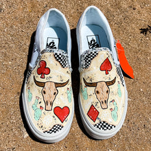 Load image into Gallery viewer, Lucky Longhorn Vans Size 7.5
