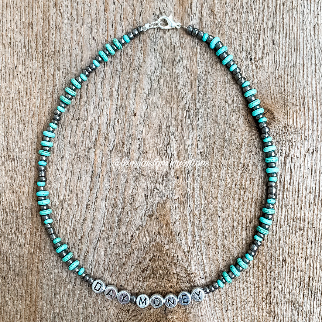 Custom Turquoise Name Necklace